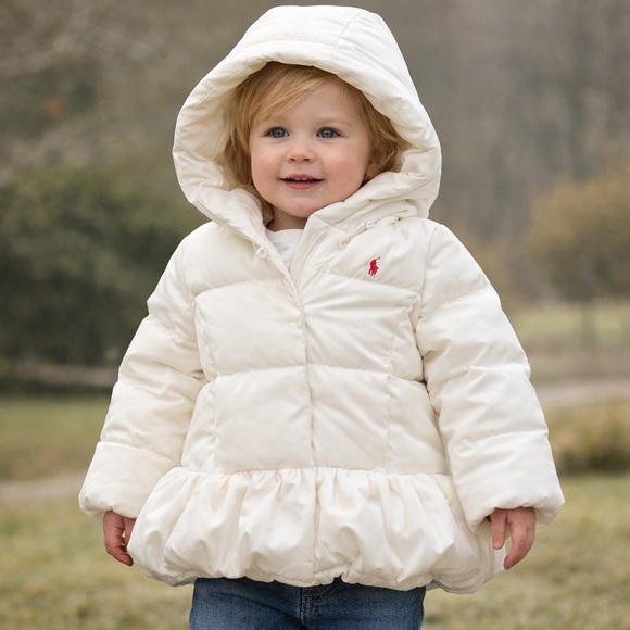 Ralph Lauren Other - Ralph Lauren White Quilted Hooded Jacket with Pink Pony